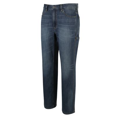 Image showing  Men's Relaxed Fit Mid-Rise Denim Utility Jeans