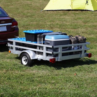 Image showing  4 x 6 Kit Trailer with Side Rails and Plank Floor