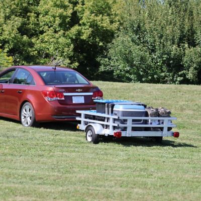Image showing  4 x 6 Kit Trailer with Side Rails and Plank Floor