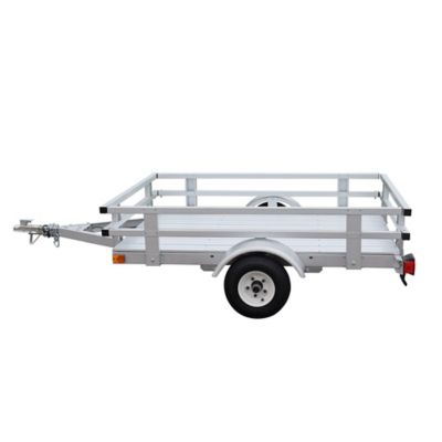 Image showing 5 th Stirling 4 x 6ft. Galvalume Kit Trailer with Side Rails and Plank