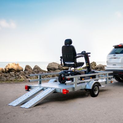 Image showing  4 x 8 ft. Galvalume Kit Trailer with Side Rails, Ramps and Plank Floor