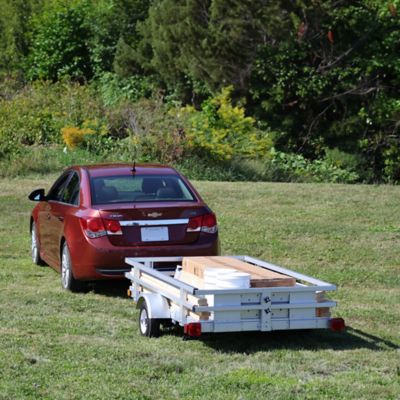 Image showing  4 x 8 ft. Galvalume Kit Trailer with Side Rails, Ramps and Plank Floor