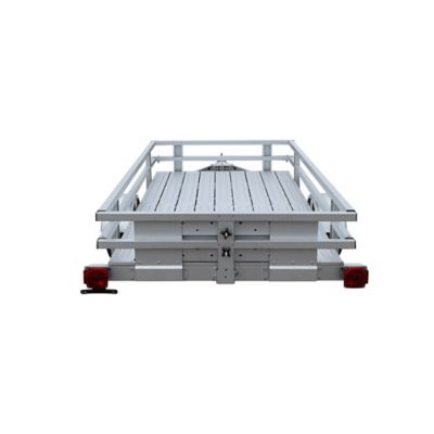 Image showing 7 th Stirling 4 x 8ft. Galvalume Kit Trailer with Side Rails, Ramps and Plank Floor