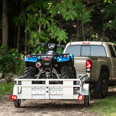 Image showing  5 x 8 ft. Galvalume Kit Trailer with Side Rails, Ramps and Plank Floor