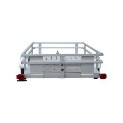 Image showing 8 th Stirling 5 x 8ft. Galvalume Kit Trailer with Side Rails, Ramps and Plank Floor