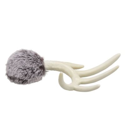 MuttNation Fueled by Miranda Lambert Antler with Faux Fur Poof Plush Dog Toy