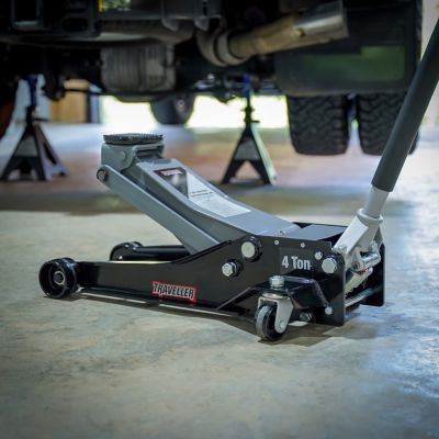 Image showing 6 th Traveller 4-Ton Low-Profile Dual Pump Garage Jack