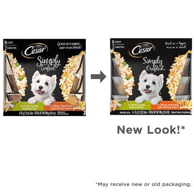 Image showing 6 th Cesar Simply Crafted Adult Chicken Dog Food Topper Variety pk., 1.3 oz., 8 pk.