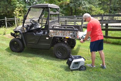 Image showing 5 th Yard Force 2400W Pure Sine Power Station, 1920Wh, 4800W Peak, 120V AC, USB-C, USB-A, Dual Wireless, LED, App, Wheels