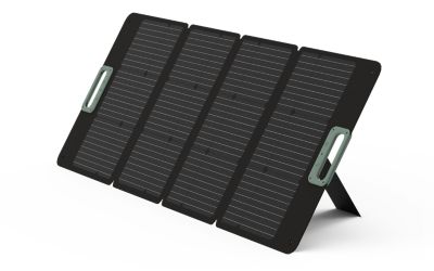 Image showing  100W Portable Folding Solar PanelUp to 23% Efficiency, USB-C, Kickstands, Waterproof, Carry Pouch