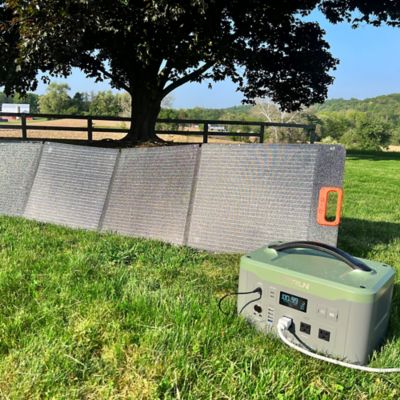 Image showing 5 th Yard Force 100W Portable Folding Solar PanelUp to 23% Efficiency, USB-C, Kickstands, Waterproof, Carry Pouch