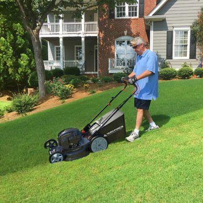 Image showing  22 in. Steel Deck Gas Lawn Mower YF22-3N1-SP, 150cc Briggs & Stratton EX625, RWD, 3-in-1, Self-propelled