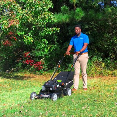 Image showing 6 th Yard Force 22 in. Steel Deck Gas Lawn Mower YF22-3N1, 140cc Briggs & Stratton, 3-in-1, Push