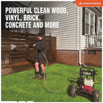 Image showing  3600 PSI Gas Pressure Washer, Honda GX200, 2.5 GPM, 5 QC Nozzles, 25 ft Hose, 12 in Tires, Stainless Wand