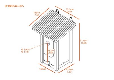 Image showing  Feathered Friends, Beak Bungalow Bird House, Small