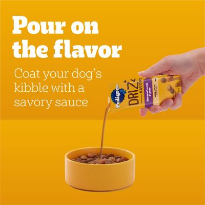 Image showing  Drizzlers Natural Lamb Flavor Savory Sauce Wet Dog, 2.1 oz., Twin Pouch