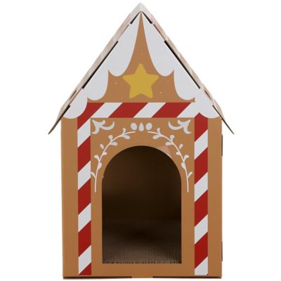 Image showing  Gingerbread Cardboard Cat Scratcher House
