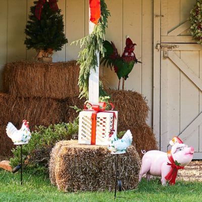 Image showing  14 in. Christmas Gift Lantern, White