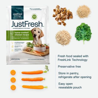 Image showing  JustFresh Chicken Recipe Dog Food, 12 oz.