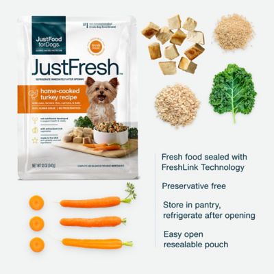 Image showing  JustFresh Turkey Recipe Dog Food, 12 oz.
