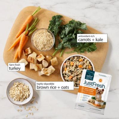 Image showing 7 th JustFoodForDogs JustFresh Turkey Recipe Dog Food, 12 oz.