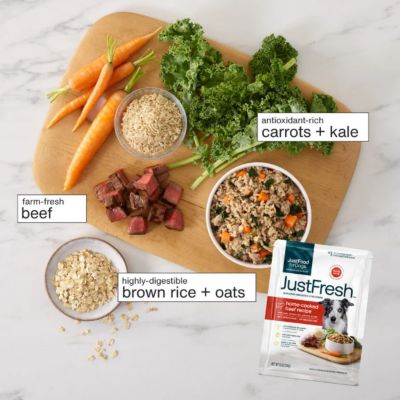 Image showing 7 th JustFoodForDogs JustFresh Beef Recipe Dog Food, 12 oz.