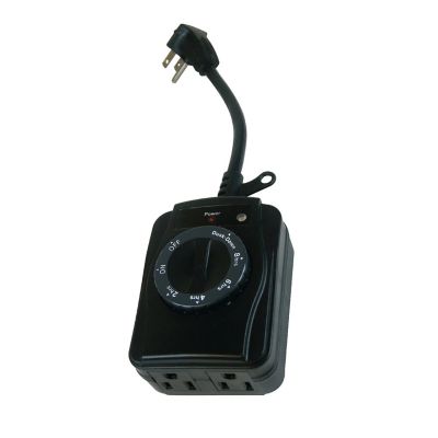 PRIME 2-Outlet Grounded Outdoor Countdown Timer with Photosensor