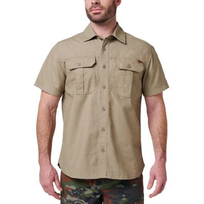Image showing 0 th Lucky Brand Workwear Men's Short Sleeve Slub Canvas Shirt
