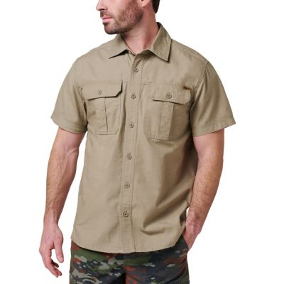 Image showing 1 th Lucky Brand Workwear Men's Short Sleeve Slub Canvas Shirt