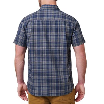 Image showing  Men's Short Sleeve Printed Plaid Workshirt
