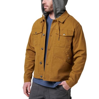 Image showing  Men's Canvas Trucker Jacket with Knit Hood