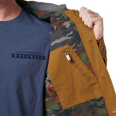 Image showing  Men's Canvas Trucker Jacket with Knit Hood