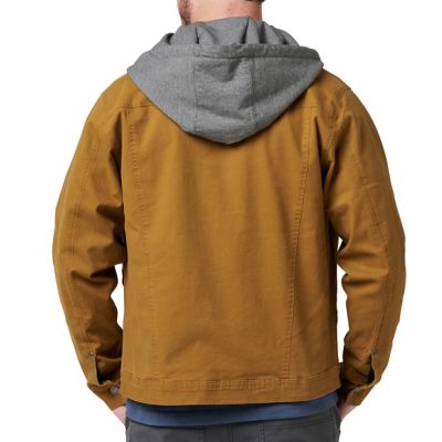 Image showing 2 th Lucky Brand Workwear Men's Canvas Trucker Jacket with Knit Hood