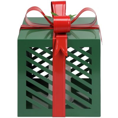 Image showing  14 in. Christmas Gift Lantern, Green