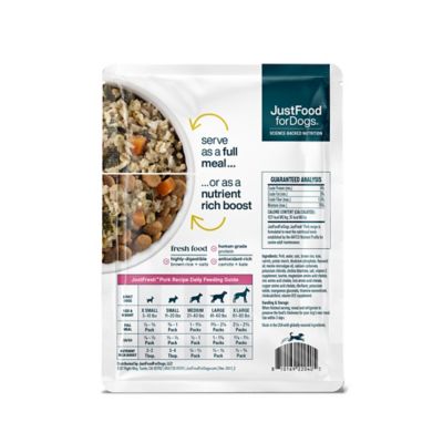 Image showing  JustFresh Pork Recipe Dog Food, 12 oz.