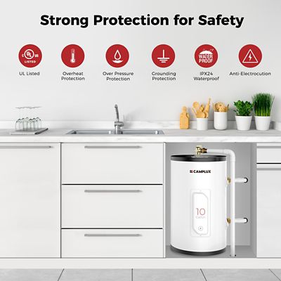 Image showing 7 th Camplux 10 GPM Electric Tank Water Heater