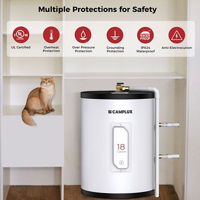 Image showing 7 th Camplux 18 GPM Electric Tank Water Heater