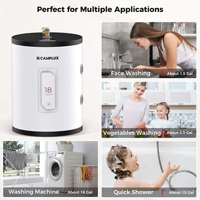 Image showing 8 th Camplux 18 GPM Electric Tank Water Heater