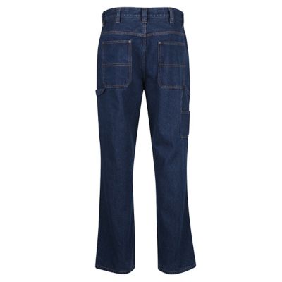 Image showing 1 th Blue Mountain Men's Relaxed Fit Flannel-Lined Utility Jeans