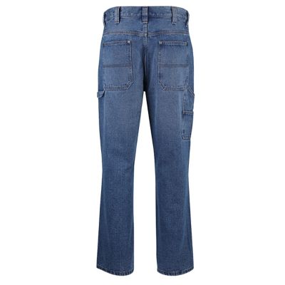 Image showing 1 th Blue Mountain Men's Relaxed Fit Flannel-Lined Utility Jeans
