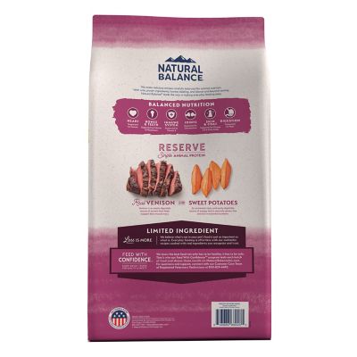 Image showing 1 th Natural Balance Adult Grain-Free Limited Ingredient Sweet Potato and Venison Recipe Dry Dog Food