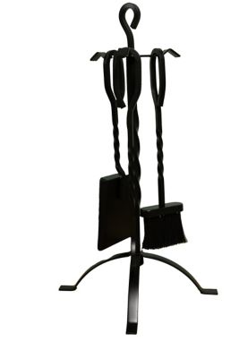 Image showing  16 in. Fireplace Tool Kit with Poker, Shovel, Brush, and Stand