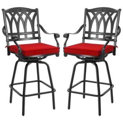 Image showing  Cast Aluminum Swivel Bar Stool