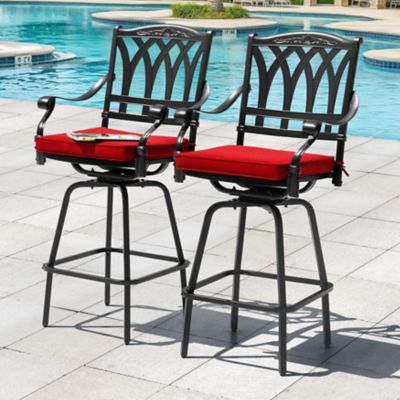 Image showing  Cast Aluminum Swivel Bar Stool