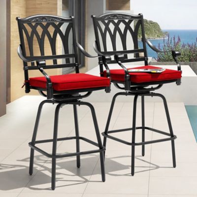 Image showing  Cast Aluminum Swivel Bar Stool