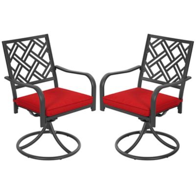 Image showing  2 pc. Outdoor Dining Chairs with Cushions