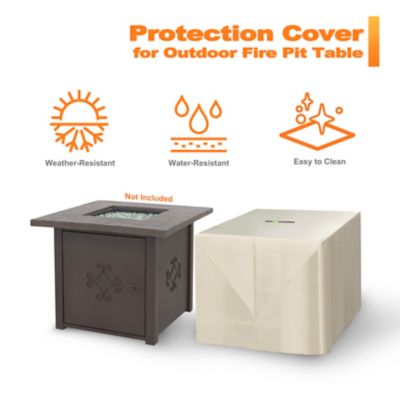 Image showing  Fire Pit Cover for Outdoor Gas Fire Pit, 31 in. Square Cover