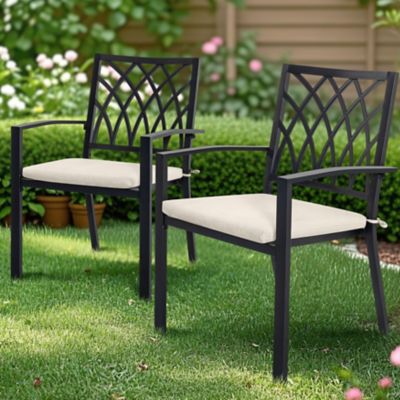 Image showing  Outdoor 2 pk. Solid Color Chair Seat Cushions