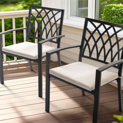 Image showing  Outdoor 2 pk. Solid Color Chair Seat Cushions