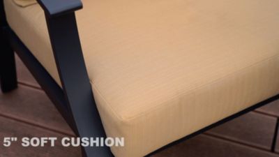 Image showing  50,000 BTU Textilene Propane Fire Pit Set with Aluminum Sofas